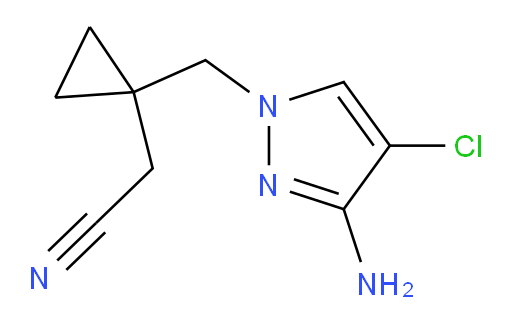 2-{1-[(3-amino-4-chloro-1H-pyrazol-1-yl)methyl]cyclopropyl}acetonitrile