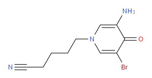 5-(3-amino-5-bromo-4-oxo-1,4-dihydropyridin-1-yl)pentanenitrile