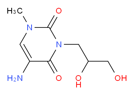 5-amino-3-(2,3-dihydroxypropyl)-1-methyl-1,2,3,4-tetrahydropyrimidine-2,4-dione