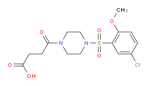 4-[4-(5-chloro-2-methoxybenzenesulfonyl)piperazin-1-yl]-4-oxobutanoic acid