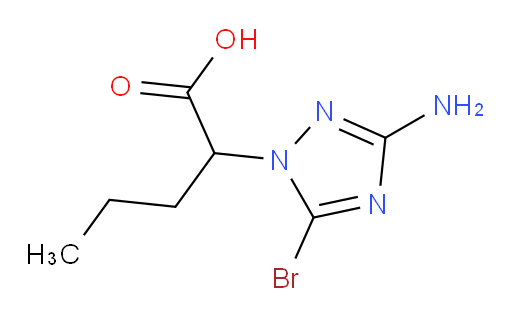 2-(3-amino-5-bromo-1H-1,2,4-triazol-1-yl)pentanoic acid
