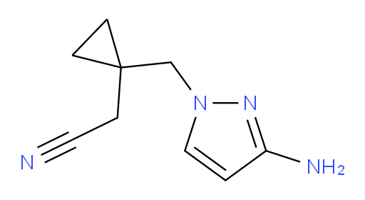 2-{1-[(3-amino-1H-pyrazol-1-yl)methyl]cyclopropyl}acetonitrile