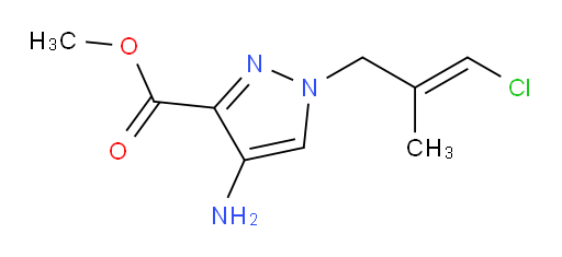 methyl 4-amino-1-(3-chloro-2-methylprop-2-en-1-yl)-1H-pyrazole-3-carboxylate