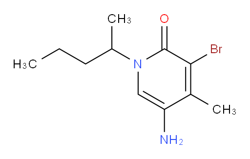 5-amino-3-bromo-4-methyl-1-(pentan-2-yl)-1,2-dihydropyridin-2-one