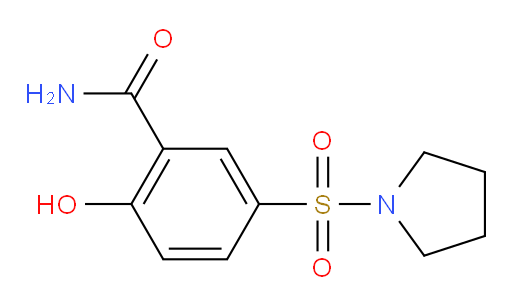 2-hydroxy-5-(pyrrolidine-1-sulfonyl)benzamide