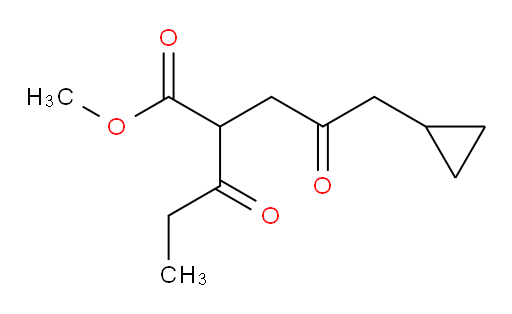 methyl 5-cyclopropyl-4-oxo-2-propanoylpentanoate