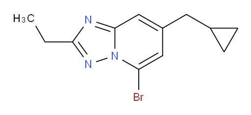 5-bromo-7-(cyclopropylmethyl)-2-ethyl-[1,2,4]triazolo[1,5-a]pyridine