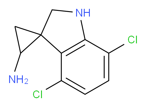 4',7'-dichloro-1',2'-dihydrospiro[cyclopropane-1,3'-indole]-3-amine