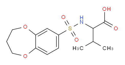 2-(3,4-dihydro-2H-1,5-benzodioxepine-7-sulfonamido)-3-methylbutanoic acid