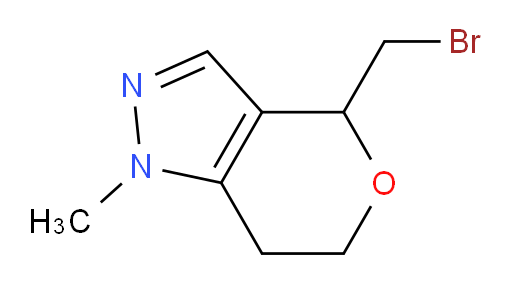 4-(bromomethyl)-1-methyl-1H,4H,6H,7H-pyrano[4,3-c]pyrazole