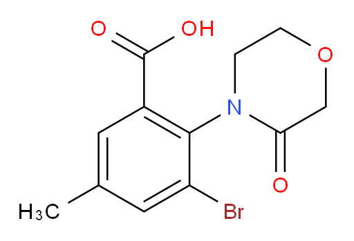 3-bromo-5-methyl-2-(3-oxomorpholin-4-yl)benzoic acid