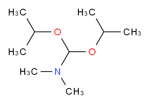 1,1-DIISOPROPOXYTRIMETHYLAMINE;diisopropoxymethyl(dimethyl)amine;Dimethyl(diisopropoxymethyl)amine;N,N-Dimethylformamide dimethylacetate;1,1-diisopropoxy-n,n-dimethylmethylamine;N,N-DIMETHYLFORMAMIDE DI-N-PROPYL ACETAL;N,N-DIMETHYLFORMAMIDE DIISOPROPYL ACETAL;1,1-diisopropoxy-N,N-diMethylMethanaMine;N,N,N-trimethyl-1,1-bis(1-methylethoxy)amine;N,N-DiMethylforMaMide diisopropyl acetal 95%