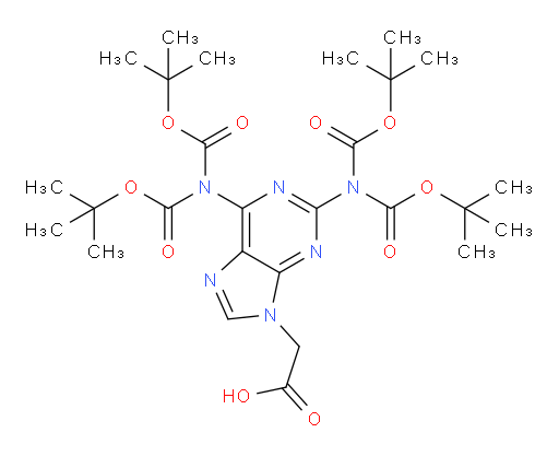 9H-Purine-9-acetic acid, 2,6-bis[bis[(1,1-dimethylethoxy)carbonyl]amino]-