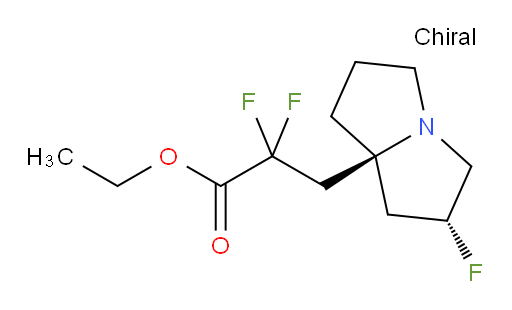 ethyl 2,2-difluoro-3-((2R,7aS)-2-fluorohexahydro-1H-pyrrolizin-7a-yl)propanoate