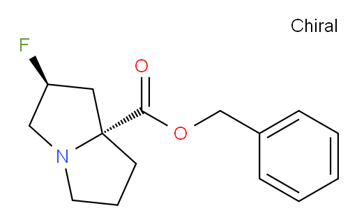 (2S,7aR)-benzyl 2-fluorohexahydro-1H-pyrrolizine-7a-carboxylate