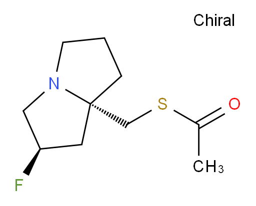 S-(((2R,7aS)-2-fluorohexahydro-1H-pyrrolizin-7a-yl)methyl) ethanethioate