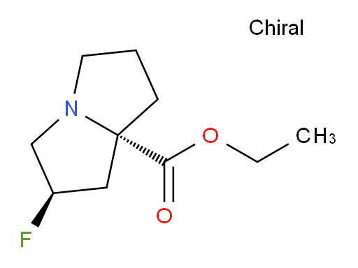 (2R,7aS)-ethyl 2-fluorohexahydro-1H-pyrrolizine-7a-carboxylate