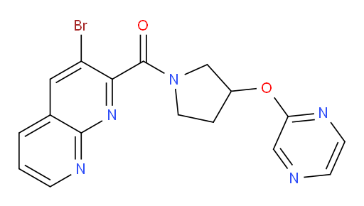 (3-bromo-1,8-naphthyridin-2-yl)(3-(pyrazin-2-yloxy)pyrrolidin-1-yl)methanone