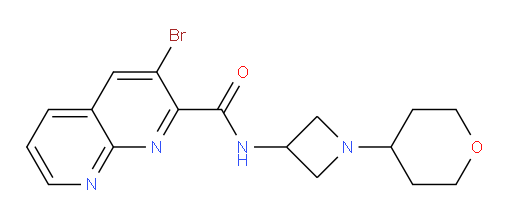 3-bromo-N-(1-(tetrahydro-2H-pyran-4-yl)azetidin-3-yl)-1,8-naphthyridine-2-carboxamide