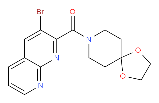 (3-bromo-1,8-naphthyridin-2-yl)(1,4-dioxa-8-azaspiro[4.5]decan-8-yl)methanone