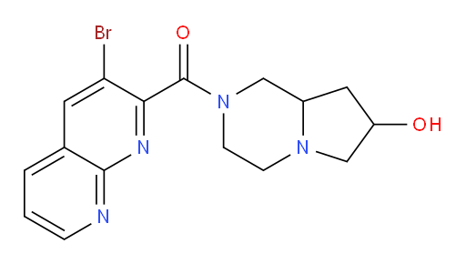 (3-bromo-1,8-naphthyridin-2-yl)(7-hydroxyhexahydropyrrolo[1,2-a]pyrazin-2(1H)-yl)methanone