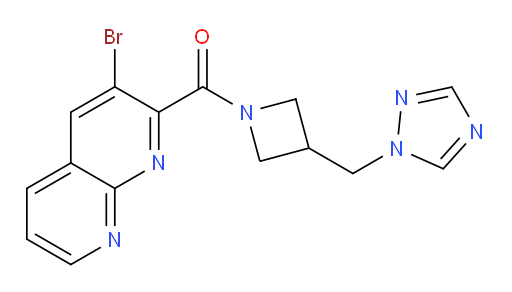 (3-((1H-1,2,4-triazol-1-yl)methyl)azetidin-1-yl)(3-bromo-1,8-naphthyridin-2-yl)methanone