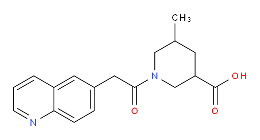 5-methyl-1-(2-(quinolin-6-yl)acetyl)piperidine-3-carboxylic acid