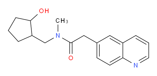 N-((2-hydroxycyclopentyl)methyl)-N-methyl-2-(quinolin-6-yl)acetamide