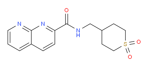 N-((1,1-dioxidotetrahydro-2H-thiopyran-4-yl)methyl)-1,8-naphthyridine-2-carboxamide