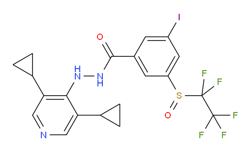 N'-(3,5-dicyclopropylpyridin-4-yl)-3-iodo-5-((perfluoroethyl)sulfinyl)benzohydrazide