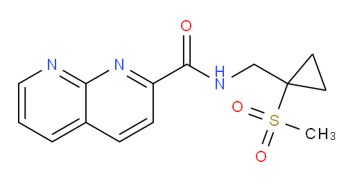N-((1-(methylsulfonyl)cyclopropyl)methyl)-1,8-naphthyridine-2-carboxamide