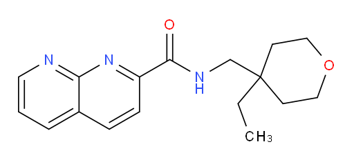 N-((4-ethyltetrahydro-2H-pyran-4-yl)methyl)-1,8-naphthyridine-2-carboxamide