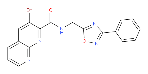 3-bromo-N-((3-phenyl-1,2,4-oxadiazol-5-yl)methyl)-1,8-naphthyridine-2-carboxamide