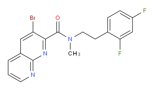 3-bromo-N-(2,4-difluorophenethyl)-N-methyl-1,8-naphthyridine-2-carboxamide