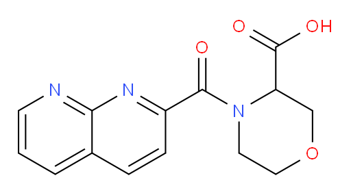 4-(1,8-naphthyridine-2-carbonyl)morpholine-3-carboxylic acid