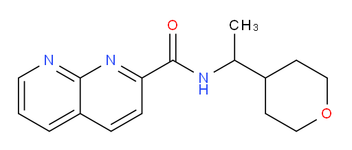 N-(1-(tetrahydro-2H-pyran-4-yl)ethyl)-1,8-naphthyridine-2-carboxamide