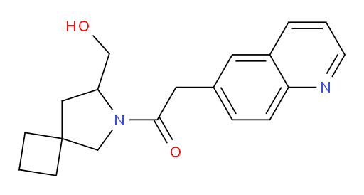 1-(7-(hydroxymethyl)-6-azaspiro[3.4]octan-6-yl)-2-(quinolin-6-yl)ethanone