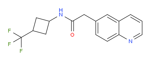 2-(quinolin-6-yl)-N-(3-(trifluoromethyl)cyclobutyl)acetamide