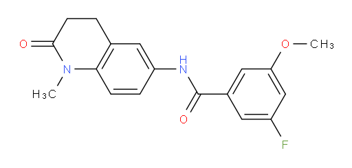 3-fluoro-5-methoxy-N-(1-methyl-2-oxo-1,2,3,4-tetrahydroquinolin-6-yl)benzamide