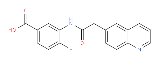 4-fluoro-3-(2-(quinolin-6-yl)acetamido)benzoic acid