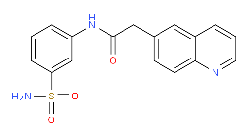 2-(quinolin-6-yl)-N-(3-sulfamoylphenyl)acetamide