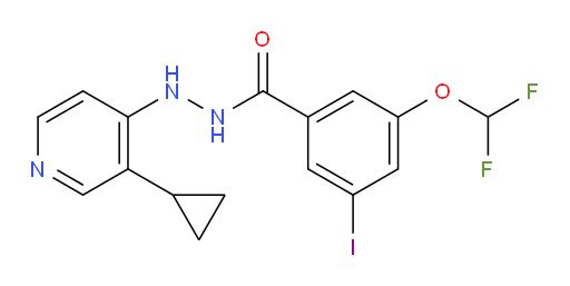 N'-(3-cyclopropylpyridin-4-yl)-3-(difluoromethoxy)-5-iodobenzohydrazide
