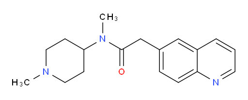 N-methyl-N-(1-methylpiperidin-4-yl)-2-(quinolin-6-yl)acetamide