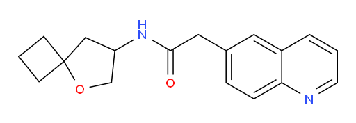 2-(quinolin-6-yl)-N-(5-oxaspiro[3.4]octan-7-yl)acetamide