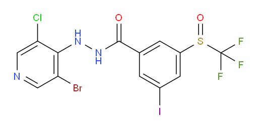 N'-(3-bromo-5-chloropyridin-4-yl)-3-iodo-5-((trifluoromethyl)sulfinyl)benzohydrazide