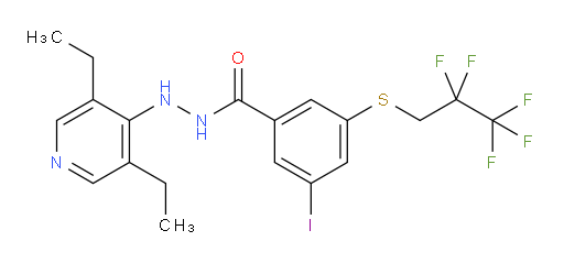 N'-(3,5-diethylpyridin-4-yl)-3-iodo-5-((2,2,3,3,3-pentafluoropropyl)thio)benzohydrazide