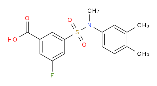 3-(N-(3,4-dimethylphenyl)-N-methylsulfamoyl)-5-fluorobenzoic acid