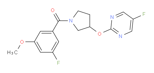 (3-fluoro-5-methoxyphenyl)(3-((5-fluoropyrimidin-2-yl)oxy)pyrrolidin-1-yl)methanone