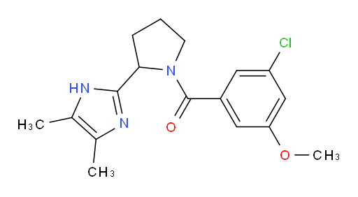 (3-chloro-5-methoxyphenyl)(2-(4,5-dimethyl-1H-imidazol-2-yl)pyrrolidin-1-yl)methanone