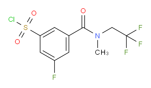 3-fluoro-5-(methyl(2,2,2-trifluoroethyl)carbamoyl)benzene-1-sulfonyl chloride